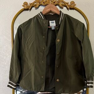 Old Navy Olive Green Kids Bomber Jacket
